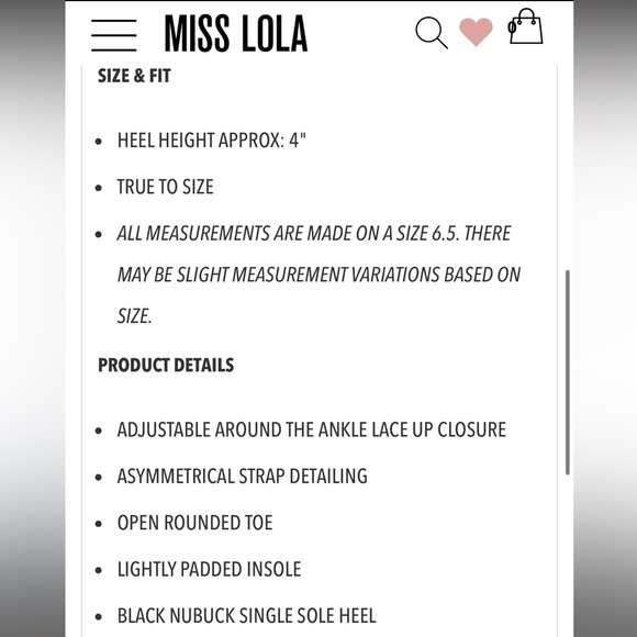 Miss Lola | lace up heels size 8.5 - Picture 3 of 3